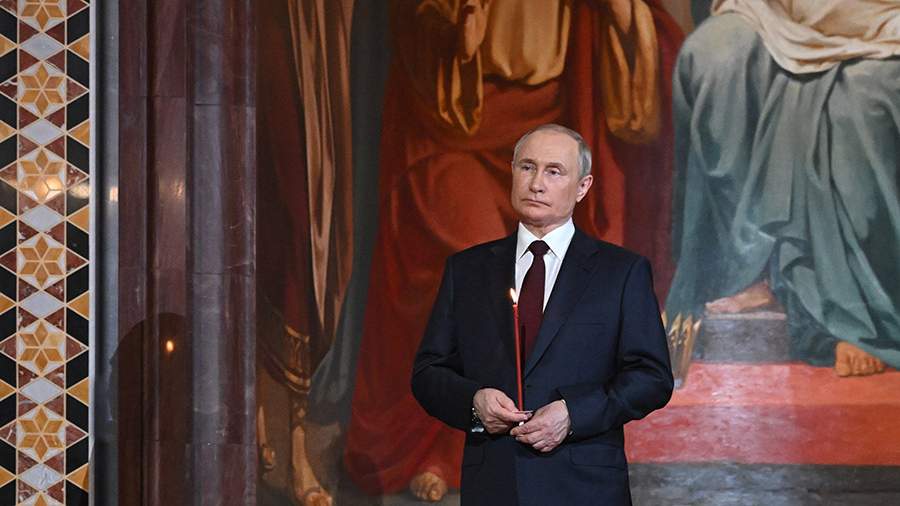 Путин поздравил россиян с Пасхой 