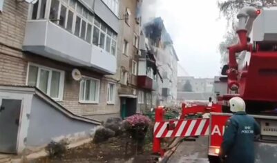 МЧС опубликовало кадры с места тушения пожара в жилом доме в Тамбовской области