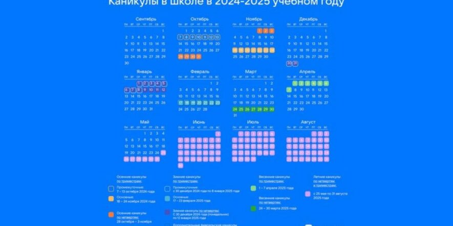 Каникулы 2024-2025: всё, что нужно знать школьникам и их родителям