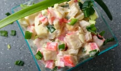 Яичный салат с крабовыми палочками вкусный рецепт с фото пошагово и видео