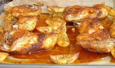 Чесночная курица с картошкой в духовке вкусный рецепт с фото пошагово и видео