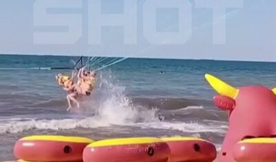 Туристка без сознания летала на парашюте над морем в Краснодарском крае