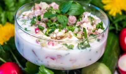 Окрошка с огурцом и редиской на кефире вкусный рецепт с фото пошагово и видео