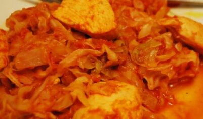Тушеная капуста с курицей в мультиварке вкусный рецепт с фото пошагово и видео