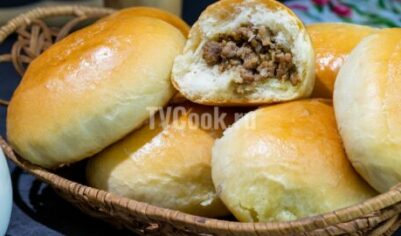 Пирожки с мясом из фарша в духовке вкусный рецепт с фото пошагово и видео