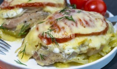 Мясо свинины по французски с помидорами в духовке вкусный рецепт с фото пошагово и видео