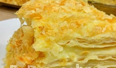 Торт «Наполеон» из слоеного теста с заварным кремом вкусный рецепт с фото пошагово и видео