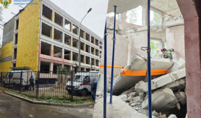 В Москве обвалились четыре этажа школы. Двух рабочих придавило насмерть