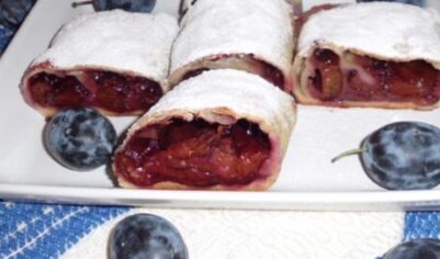 Штрудель со сливами вкусный рецепт с фото пошагово и видео