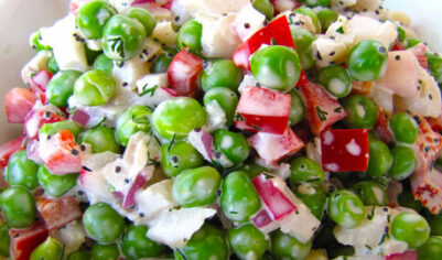 Салат из свежего зеленого горошка вкусный рецепт с фото пошагово и видео