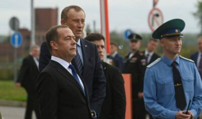 Медведев приехал на границу НАТО и Финляндии (ВИДЕО)