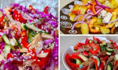 Топ три салата без майонеза. Необычные, сочные, вкусные! вкусный рецепт с фото пошагово и видео