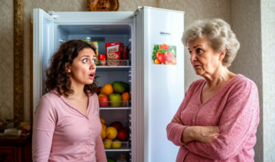 Свекровь выбросила все мои продукты и заменила их своими «полезными» с рынка