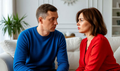 — Моя сестра нас просто обокрала, — сказал оскорблённый муж, глядя на жену.