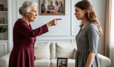 — Какая же после этого ты жена, раз мужа сдала? — прошипела свекровь.