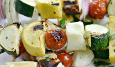 Овощные шашлычки с сыром халлуми вкусный рецепт с фото пошагово и видео