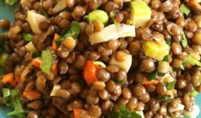 Салат из чечевицы с овощами вкусный рецепт с фото пошагово и видео