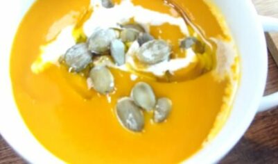 Тыквенный крем суп со сливками, семечками и кальмаром вкусный рецепт с фото пошагово и видео