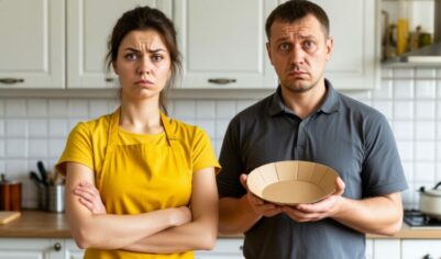 Теперь будем есть из одноразовой посуды, — поставила мужа перед фактом