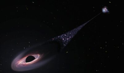 Сверхмассивная чёрная дыра убегает с космической скоростью 1000 км/с — Уэбб раскрыл тайну хвоста в 200 000 световых лет