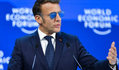 «Глаз тигра»: Макрон в очках-авиаторах в Давосе стал мемом (ФОТО)