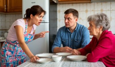 — Тогда готовьте себе сами, — раздражённо заявила жена мужу и свекрови.