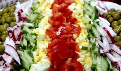 Овощной салат на праздничный стол вкусный рецепт с фото пошагово и видео